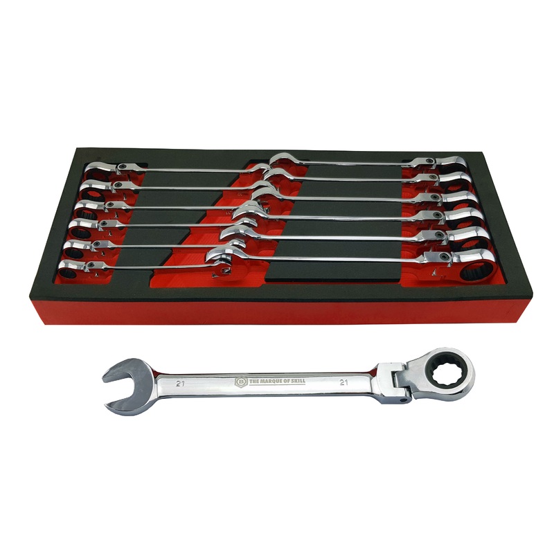 Flexi Ratchet Spanner Set 13 Pieces 8-21mm Britool Hallmark