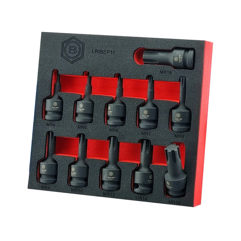 1/2 Drive Ribe Black Impact Driver Socket Set M4-M18 Britool Hallmark