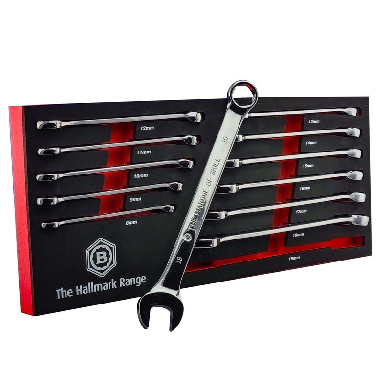 **Sale** Spanner Set 12 Piece With Hexagon (6-Point) Ring Britool Hallmark