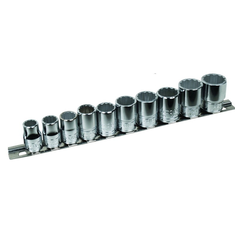 AF Socket Set (12 Point) 1/2 Sq Dr  Britool Hallmark LBSET10
