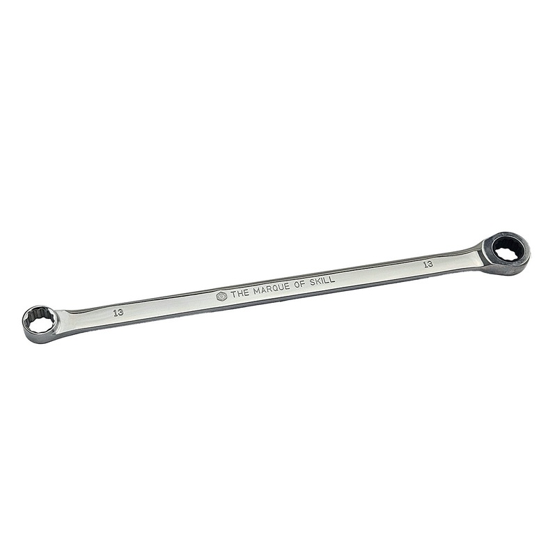 Britool Hallmark RRXL11 Extra Long Flat Ring Spanner With Ratchet Ring 11mm