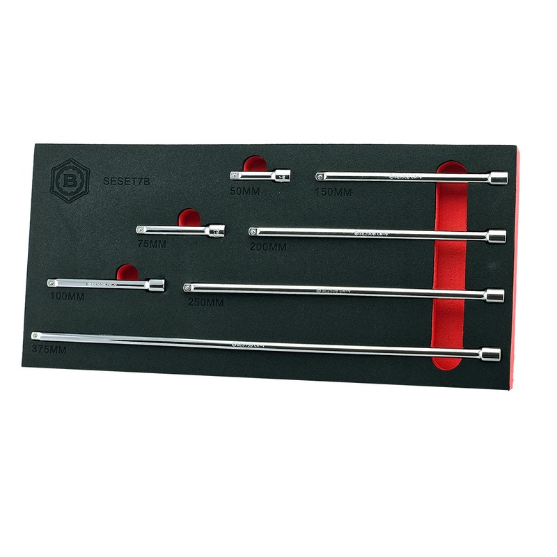 1/4 Dr. Standard & Deep Socket Sets + 7pc Extension Bar Sets