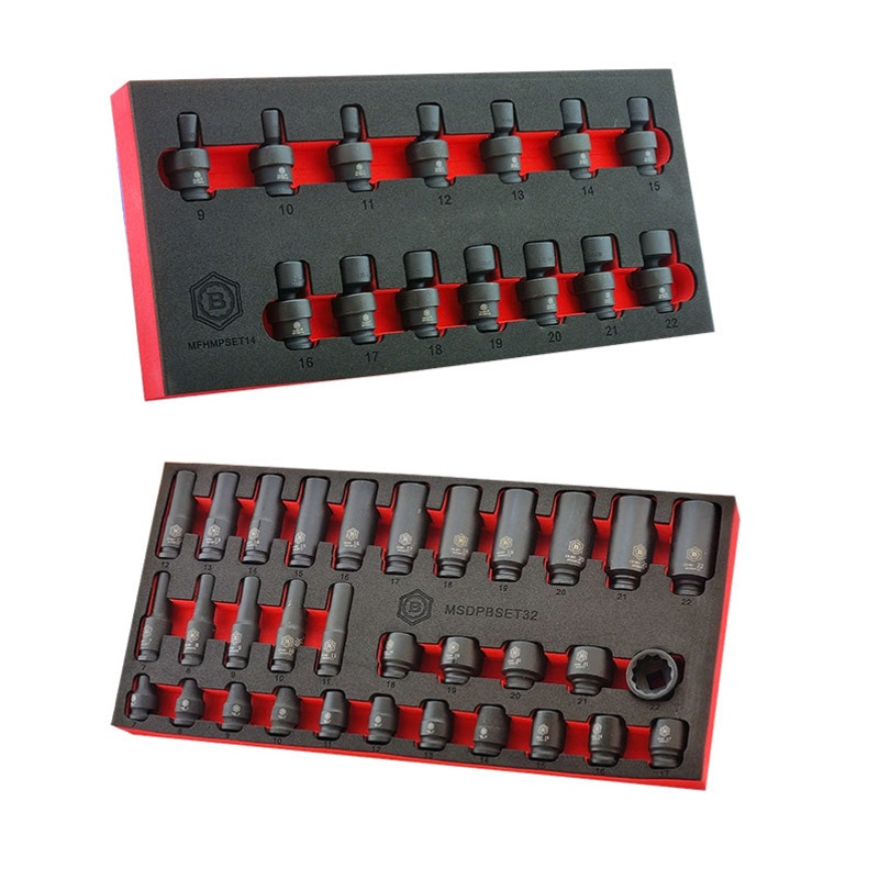 3/8 Flexi Swivel Joint Impact Socket Set + Standard & Deep 12-point Socket Set