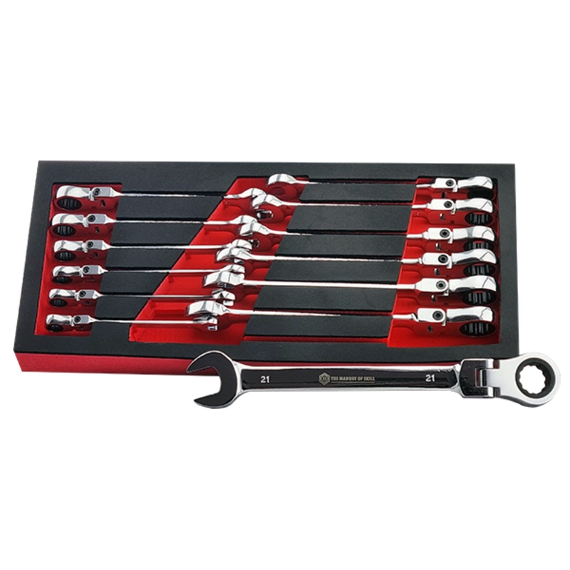 Britool Flexi Ratchet Spanner Set + Stubby Ratchet Wrench Set